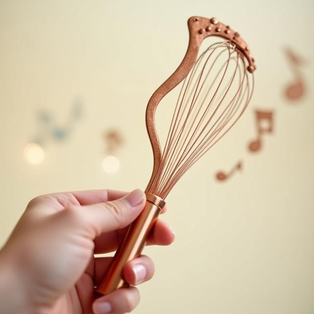 En musikinspirerad visp från Harmoni-kollektionen, med elegant design som väcker associationer till ett musikinstrument.